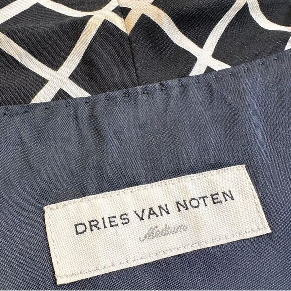 Dries Van Noten Spring 2009 Paris, Cotton Black & White Windowpane Vest Gilet - Picture 2 of 16